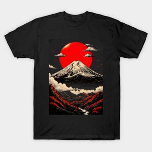 Red Moon Vintage Between Mountains T-Shirt